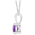 thumbnail image 2 of Angara Collier en Améthyste Naturelle - Pendentif Solitaire Rond en Argent Sterling 925 pour Femmes, 2 of 9