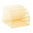 thumbnail image 2 of simhoa Fan Shaped File Organizer Desktop Holder Stand 6 Layers Shelf Large Capacity Tabletop Sorter Storage Rack for Decoration Room Gold and S, 2 of 8