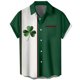 thumbnail image 1 of Mens Casual Manga Corta Botón Abajo Camisas Saint Pat Impresión Turndown Cuello Camisa, Poliéster, 1 of 3