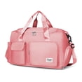 thumbnail image 2 of Spencer Gym Duffle Bag Backpack Waterproof Sports Duffel Bags Travel Weekender Bag for Men Women Overnight Bag with Shoes Compartment, Pink, 2 of 11