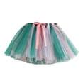 thumbnail image 2 of Elainilye Fashion Toddler Girls Tutu Skirt Cute Multicolour Net Yarn Princess Skirt Multi-color Bow Skirt, Sizes 2-10Y,Green, 2 of 4