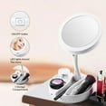 thumbnail image 3 of "Makeup Mirror with LED Light Up Mirror,10X Magnifying Round Make Up Mirror LED Lighted Illuminated Cosmetic Mirror Desk Free Standing Portable by PAKASEPT", 3 of 10