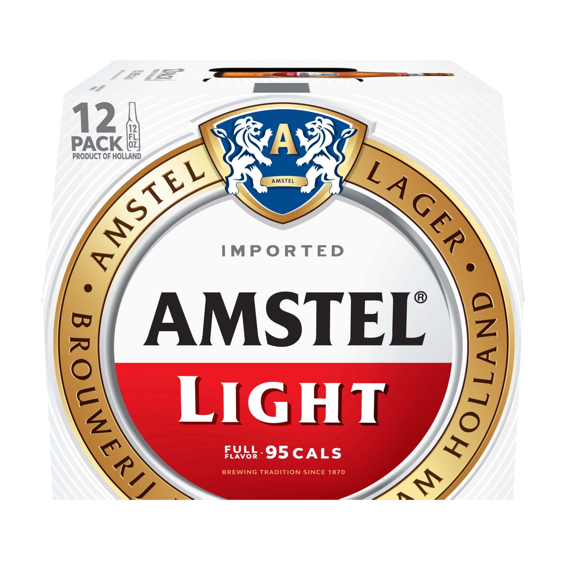 Amstel Light Lager Import  Beer, 12 pack, 12 fl oz Bottles