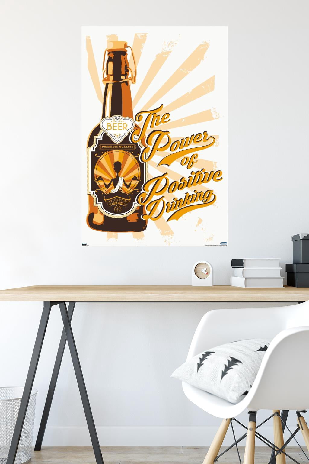Lunch Hour Productions - Positive Drinking Wall Poster, 22.375" x 34"