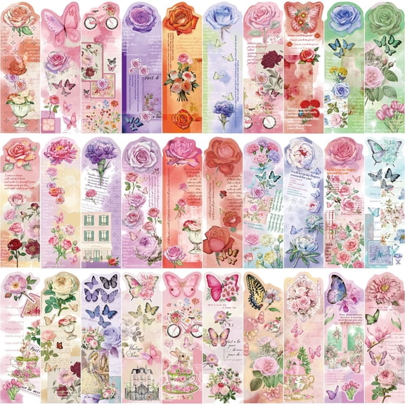 60PCS Bookmark for Reading, Cute Bulk Book Marks Small Gifts for Women Book Lovers Teacher Readers, Book Planner Journal Accessories