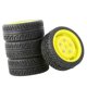 thumbnail image 1 of 4 piezas de neumáticos para coche RC 1/16 1/12 1/14, modificación de vehículos, modelo de repuestos para coche Amarillo, 1 of 4