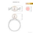 thumbnail image 5 of ANGARA Freshwater Cultured Pearl Criss Cross Shank Engagement Ring in 14K White Gold for Women | June Birthstone, Birthday, Anniversary, Jewelry Gift for Women | Pearl Ring, 5 of 9