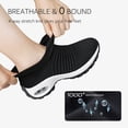 thumbnail image 3 of Yazi Slip On Breathe Mesh Walking Shoes Women Fashion Sneakers Comfort Wedge Platform Loafers, 3 of 11