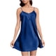 thumbnail image 2 of HongQid Womens Nightgown Sleeveless Sleepwear V Neck Sleep Dress Soft Nightshirt Sleeveless Nightdress Chemise, 2 of 8