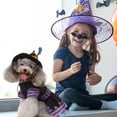 thumbnail image 5 of Disfraz de perro de Halloween, disfraz de mascota, disfraz divertido de mago a rayas, conjunto de abrigo y sombrero de 2 patas para perros Levamdar BST3134505-3, 5 of 5