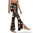 thumbnail image 2 of FKELYI Daisy Flower Mushroom Print Leggings Pants for Women Girls Bootcut Yoga Pants High-Waisted Yoga Leggings Slim-Fit Flare Leg Pants Sweatpants Bell Botom Athleticwear, S, 2 of 7
