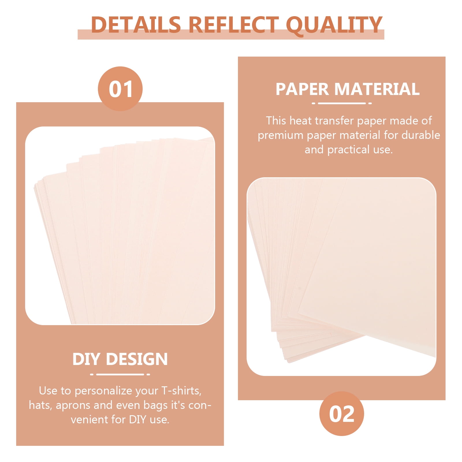 100 Pieces Tape for Sublimation Printing on A4 Thermal Transfer Paper Sheets