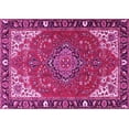 thumbnail image 1 of Ahgly Company Machine Washable Indoor Rectangle Medallion Pink Traditional Area Rugs, 7' x 9', 1 of 4
