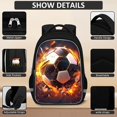 thumbnail image 2 of Set de mochilas escolares TILYTADLY Boys Soccer 17 pulgadas, 2 of 8