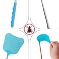 thumbnail image 2 of Fly Swatter, 3 Pcs Black Extendable Swatters, Durable Plastic Flat, Stainless Steel Handle, Swating Pest Fly Mosquito (R&G&B), 2 of 7