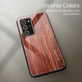 thumbnail image 2 of Galaxy Note 20 Ultra Case Cover, Allytech Wooden Texture Silicone Frame Tempered Glass Anti-scratch Wireless Charing Support Back Cover for Samsung Galaxy Note 20 Ultra, 2 of 5