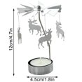 thumbnail image 3 of Rotating Candle Holder Creative Metal Tea Light Holder Romantic Incense Burner, 3 of 3