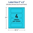 thumbnail image 6 of Avery Printable Rectangle Labels, Bright Blue, 2" x 6", 320ct, 6 of 11