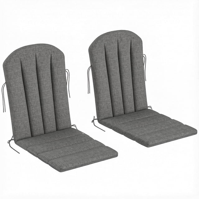 Outsunny 2PCS Adirondack Chair Cushion, Patio Chair Cushions, Dark Grey