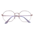 thumbnail image 2 of sunsanly Blue Light Blocking Glasses Unisex Octagon Frame Clear View Strong Hinge Eye Protection Clear Bluelight Glasses Spectacles Eyewear, 2 of 8