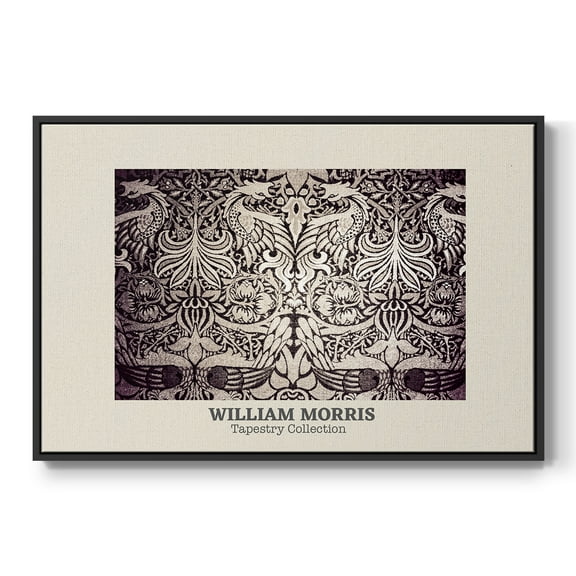 Vintage Abstract Print-XXXVI Framed in Black Wood Gallery Wrapped Canvas 17 in. x 25 in.