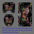 thumbnail image 4 of 4PCS Skull Shower Curtain Set, Rock and Roll Black and White Skeleton Bat Gothic Cool Men Bathroom Decor, Waterproof Fabric Shower Curtain, Non-Slip Bath Mat Bathroom Rugs Toilet Rug, 4 of 7