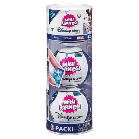 5 Surprise Mini Disney Brands Series 1 Mystery Capsule(3PK) Real Miniature Disney Brands Collectible Toy By ZURU