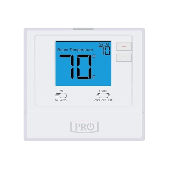 PRO1 T701 24 V, 4 INCH Display, 90% Non-CONDENSING Humidity, Blue Backlight, Non-PROGRAMMABLE, Thermostat