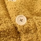 thumbnail image 4 of Gibobby Chamarra acolchada para niñasAbrigo largo para niñas pequeñas, chaqueta de lana de invierno para niños, prendas de vestir cálidas(Amarillo, 18-24 Meses), 4 of 5
