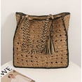 thumbnail image 4 of CoCopeaunts Straw Tote Bag Women Summer Large Beach Bag Handmade Woven Hollow Out Shoulder Bag Handbag for Daily Travel Vacation, 4 of 6