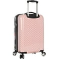 thumbnail image 3 of Betsey Johnson Designer 20 Inch Carry On - Expandable ABS  PC Hardside Luggage - Lightweight Durable Suitcase With 8-Rolling Spinner Wheels for Women Stripe Roses 20in Stripe Roses, 3 of 7