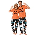 thumbnail image 7 of Grblisyd Halloween Family Matching Pajamas Sets Pumpkin Print Short Sleeve Top & Pants Two Piece Set Sleepwear Pjs, 7 of 7