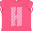 thumbnail image 4 of Inktastic Pink and White Polka Dots Letter H Boys or Girls Toddler T-Shirt, 4 of 5