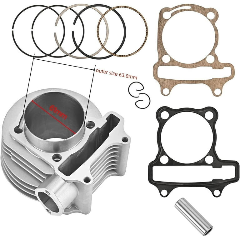  GY6 150 cc 125 cc, 57.4 mm Cilindro Kit 157QMJ 152QMI