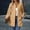 Yellow, variant on FDGIU Women's Stand Collar Button Front Mid Length Coat, Long Sleeve Relaxed Warm Outer Jacket with Side Pockets for Fall Winter Casual Daily Layering