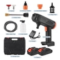 thumbnail image 2 of Aspersor Lavadora de mano de alta presión, inalámbrica, 21 V, portátil, multifunción, para limpieza de coche, descarga de patio, aire acondicionado, limpieza de cocina, riego de jardín con 2 baterías, 2 of 7