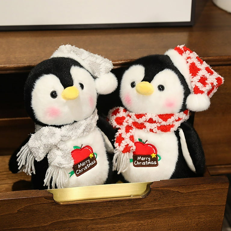 RUIG Cute Plush Penguin Stuffed Animal with Hat and Scarf Penguins