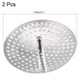 thumbnail image 4 of Uxcell Flat Stainless Steel Round Design Sink Strainer Stopper 7.9cm Dia Silver 2pcs, 4 of 6
