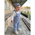 thumbnail image 5 of RUINIXCW Baby Boys 3Pcs Football Outfits Long Sleeve Romper with Overalls Pants Hat Set Newborn Clothes, 5 of 8