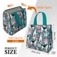 thumbnail image 3 of Husky Dog Flower Floral Insulated Lunch Bag for Women & Adults,Large Portable Soft Cooler Lunch Bag,Thermal Food Storage Tote with Pearl Cotton,8.66L,8.75x5.75x9.5 Inch, 3 of 6