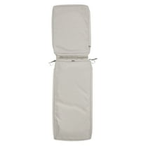 Classic Accessories Montlake FadeSafe Water-Resistant 72 x 21 x 3 Inch Patio Chaise Lounge Cushion Cover, Heather Grey