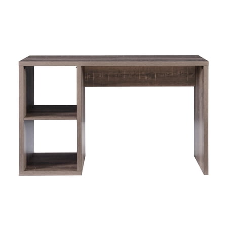 Linon Lane Wood Two Cube Home Office Desk in Gray