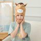 thumbnail image 1 of Bee Sloth Parrot Cow Horse Head Soft Plush Doll Headgear Hat Sleeping Toy heqiyong toy, 1 of 2