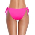 thumbnail image 4 of Side Tie Triangle Bikini Bottom with Cheeky Reveal and Low Waist Fit, Awesome For Summer Festivals Beach Clubs Or Hot Days Hot Pink XXL, 4 of 5