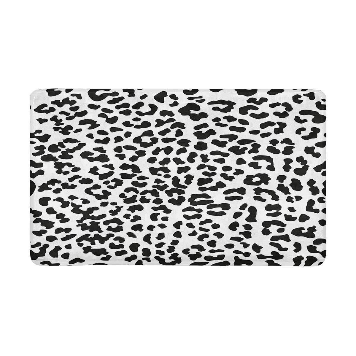Pop Leopard Pattern Indoor Doormat 30x18 Inches Non Slip Front
