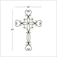 thumbnail image 3 of DecMode Black Metal Scroll Cross Wall Decor, 3 of 8