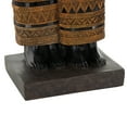 thumbnail image 5 of 9" x 31" Black Resin Tall African Family Sculpture with Gold Jewels, by DecMode, 5 of 9
