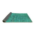thumbnail image 2 of Ahgly Company Indoor Round Oriental Turquoise Blue Industrial Area Rugs, 4' Round, 2 of 4