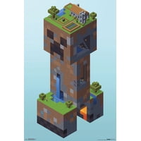 Trends International Minecraft Creeper Village Wall Poster 22.375" x 34"