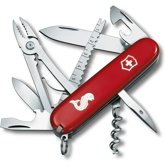 Victorinox Swiss Army 1.3653.72 Angler Red Medium Pocket Knife